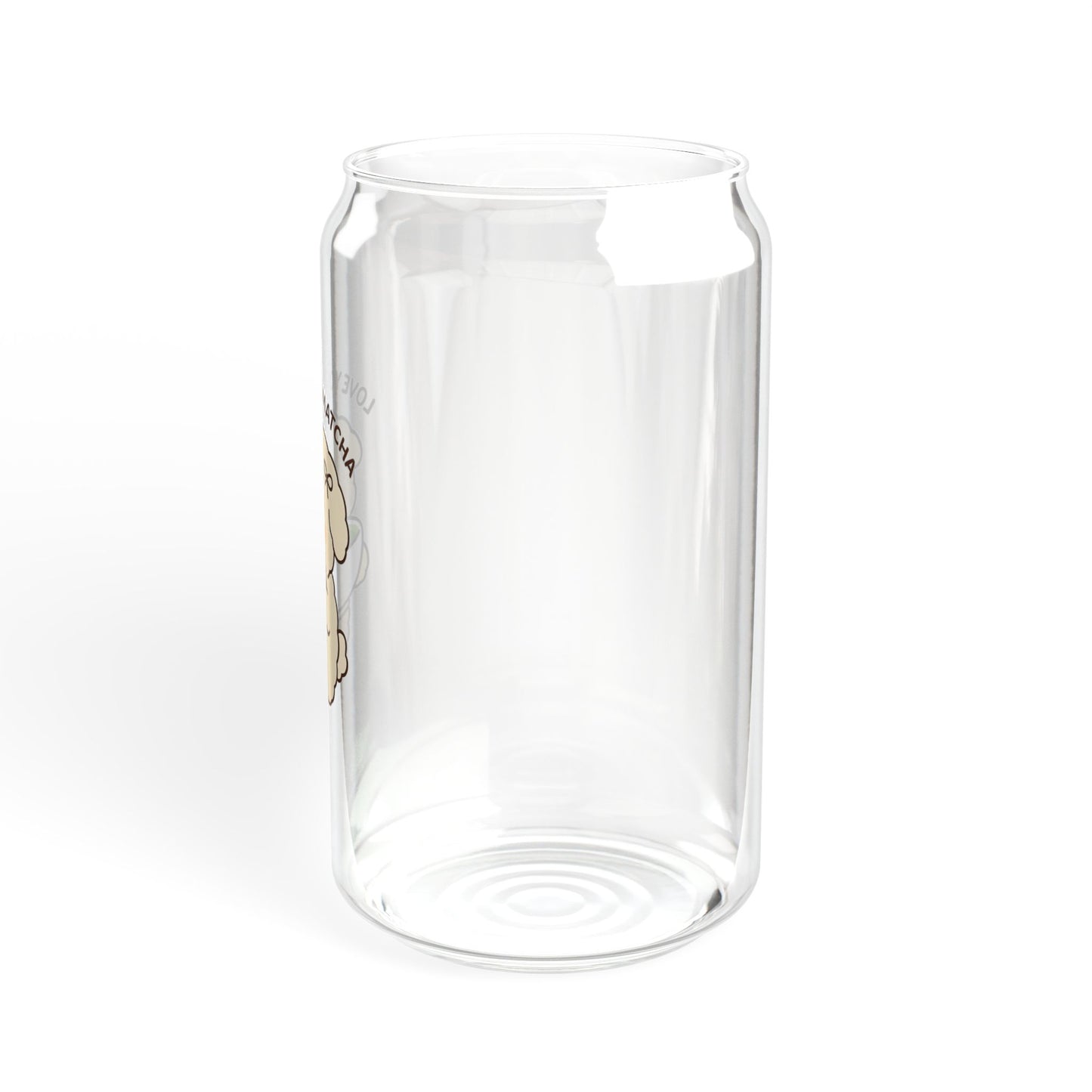 Cute Bear Sipper Glass, 16oz - Ideal for Kids and Adults, Eco-Friendly Drinkware, Perfect for Gifts, Home Decor, Durable, BPA-Free, Matcha