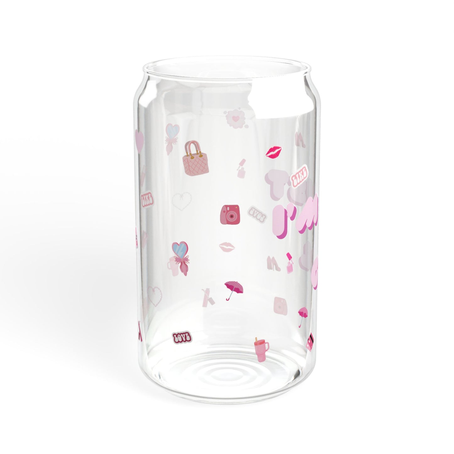 Sipper Glass - I'm Just A Girl, Funny Wine Tumbler, Stemless Wine Glass, Wine Lover Gift, Sarcastic Drinking Glass, Girls Night Out Decor