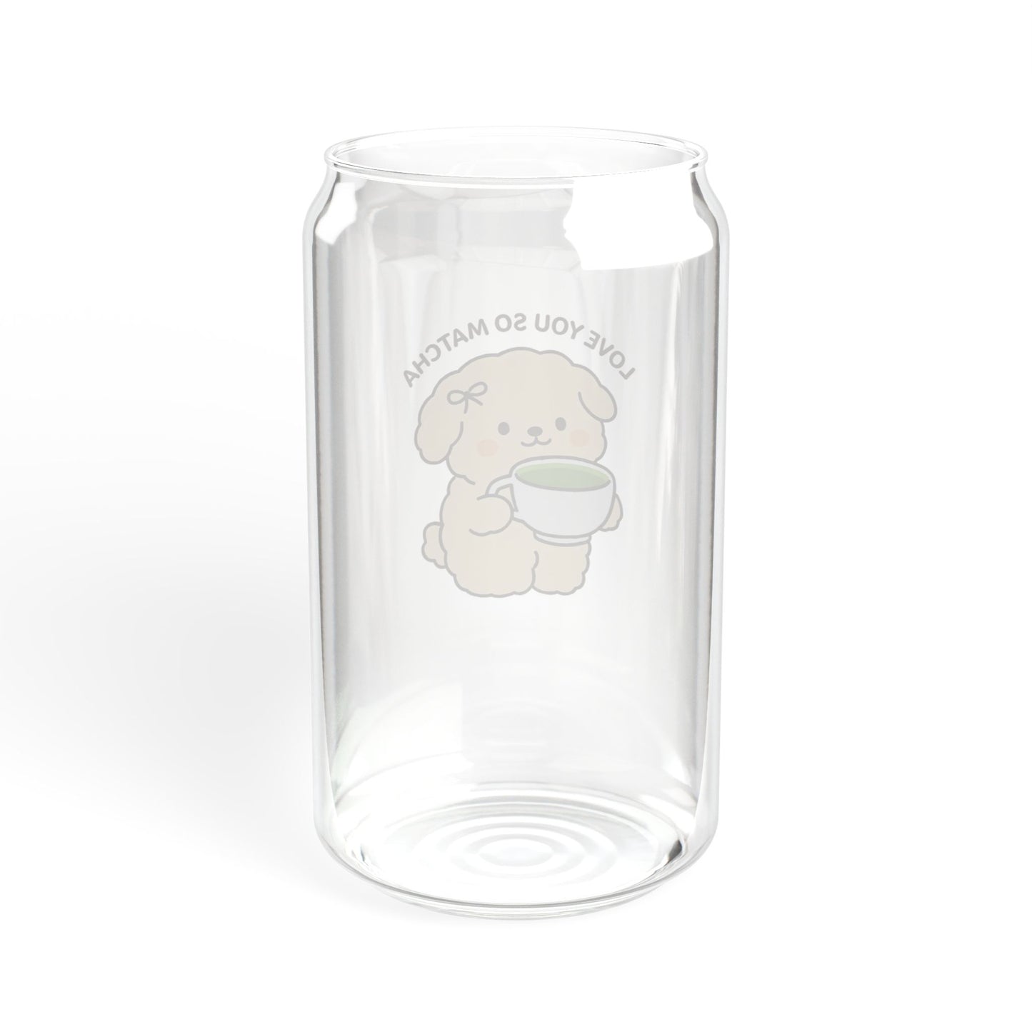 Cute Bear Sipper Glass, 16oz - Ideal for Kids and Adults, Eco-Friendly Drinkware, Perfect for Gifts, Home Decor, Durable, BPA-Free, Matcha