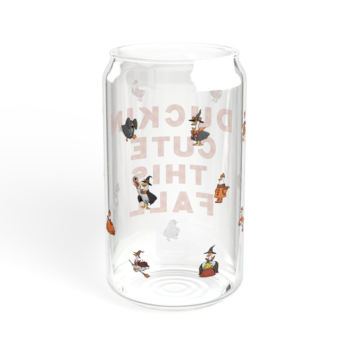 Duckin Cute This Fall Glass Cup Autumn Drinkware for Halloween
