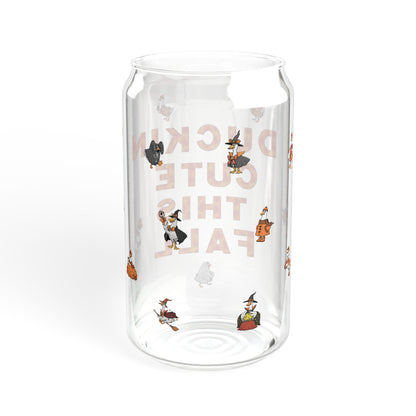 Duckin Cute This Fall Glass Cup Autumn Drinkware for Halloween
