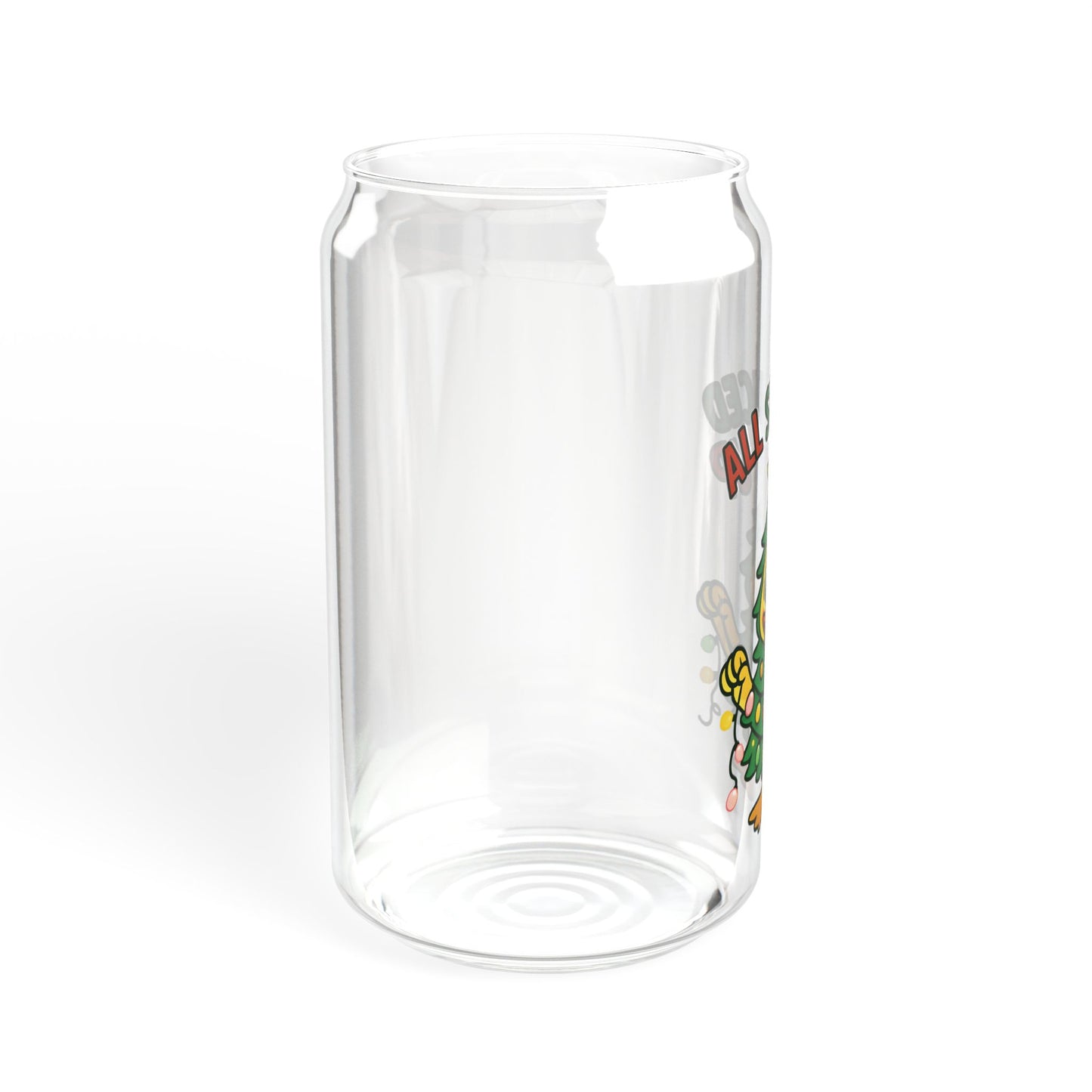 Spruced Up Christmas Sipper Glass, Holiday Mug, Eco-Friendly Glass, Perfect Gift for Friends, Winter Decor, Festive Drinking Cup, Christmas