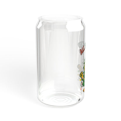 Spruced Up Christmas Sipper Glass, Holiday Mug, Eco-Friendly Glass, Perfect Gift for Friends, Winter Decor, Festive Drinking Cup, Christmas