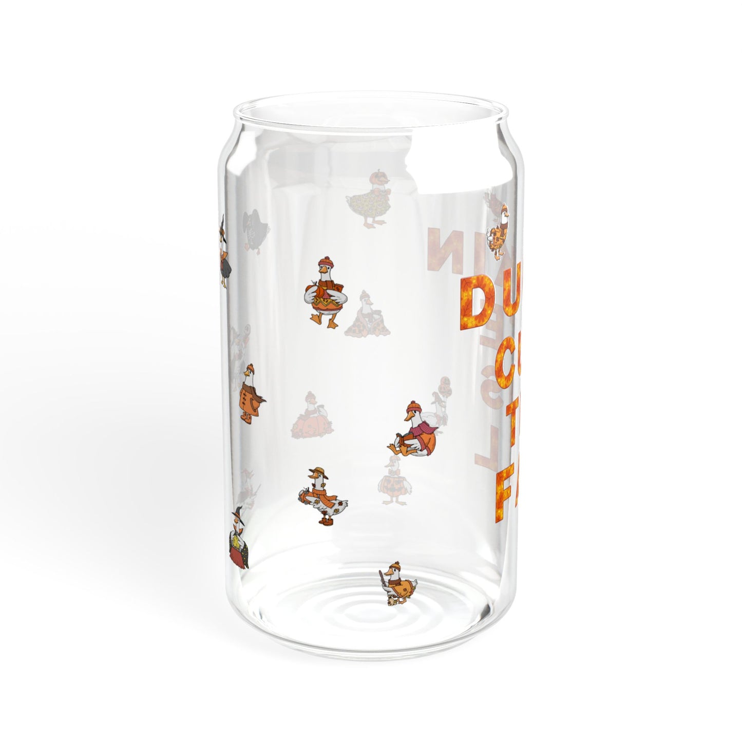 Duckin Cute This Fall Glass Cup Autumn Drinkware for Halloween