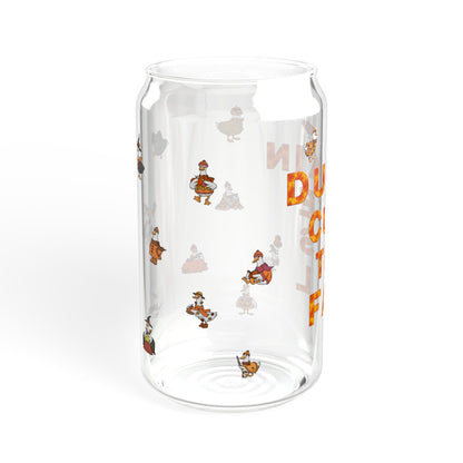Duckin Cute This Fall Glass Cup Autumn Drinkware for Halloween