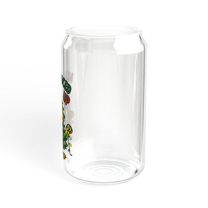 Spruced Up Christmas Sipper Glass, Holiday Mug, Eco-Friendly Glass, Perfect Gift for Friends, Winter Decor, Festive Drinking Cup, Christmas