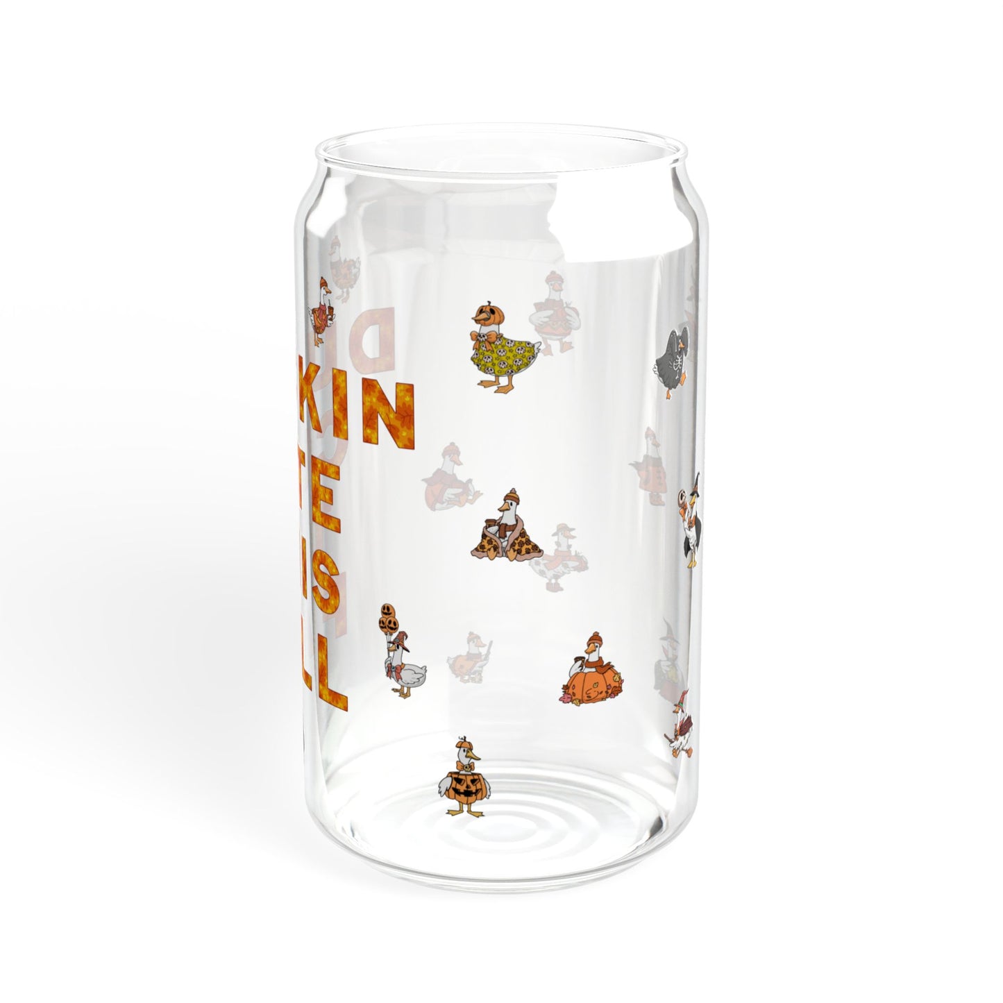 Duckin Cute This Fall Glass Cup Autumn Drinkware for Halloween