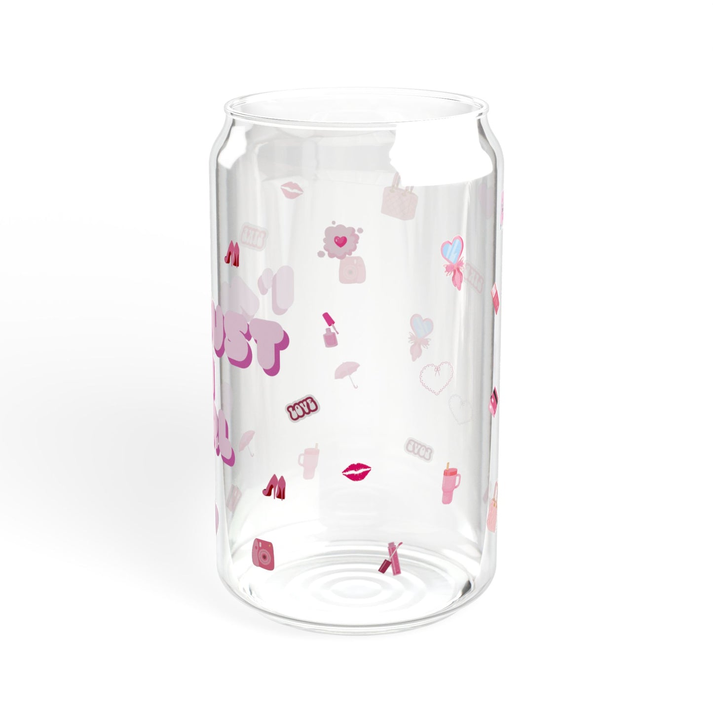 Sipper Glass - I'm Just A Girl, Funny Wine Tumbler, Stemless Wine Glass, Wine Lover Gift, Sarcastic Drinking Glass, Girls Night Out Decor