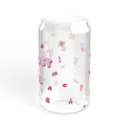 Sipper Glass - I'm Just A Girl, Funny Wine Tumbler, Stemless Wine Glass, Wine Lover Gift, Sarcastic Drinking Glass, Girls Night Out Decor