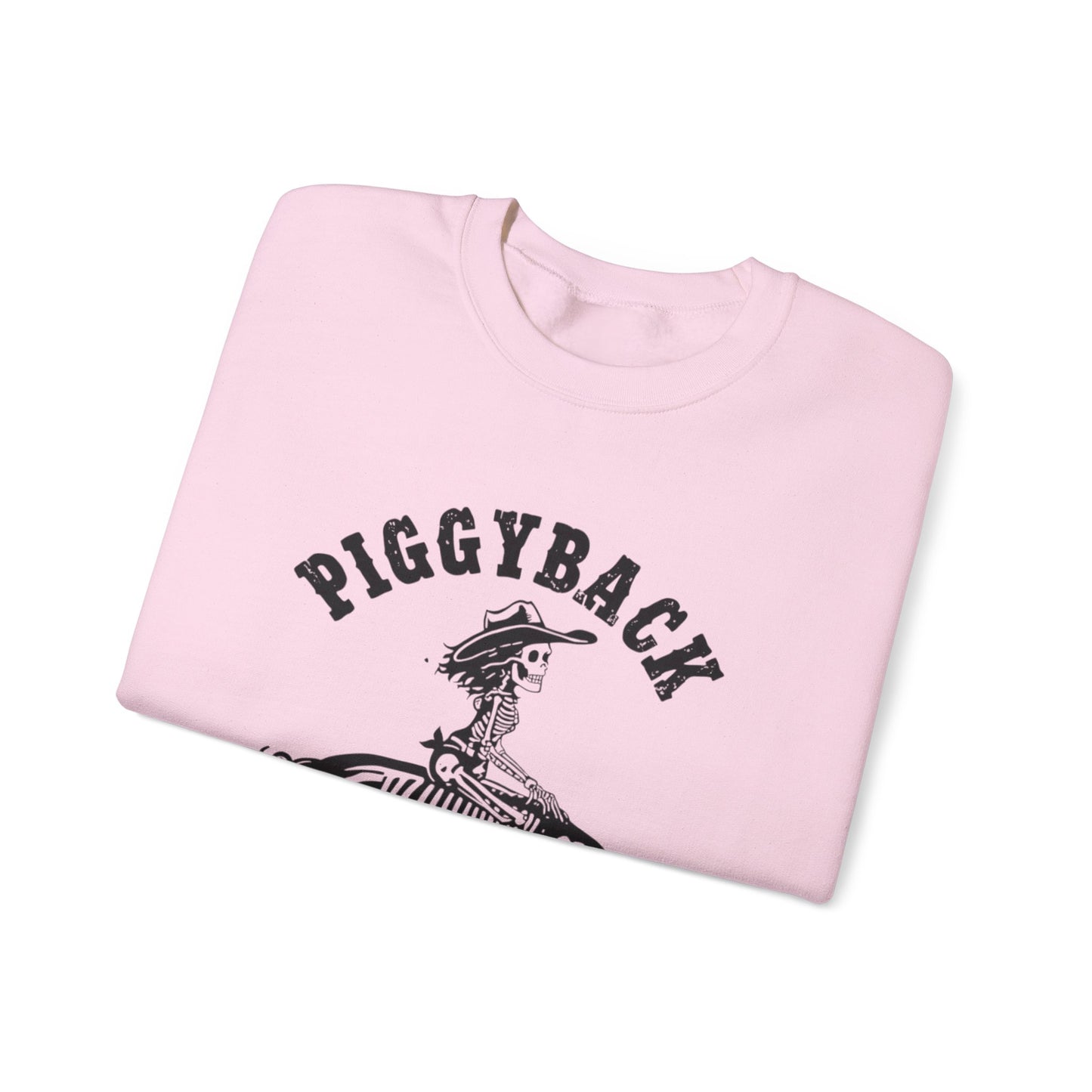 Piggyback Ride Sweatshirt, Cozy Gift for Friends, Halloween, Farmhouse Décor, Unisex Apparel, Fun-Loving Souls